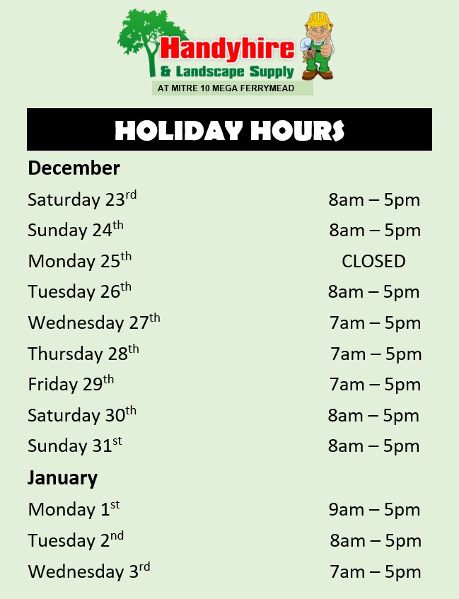 Handy Hire & Landscape Supply Ferrymead, Christchurch